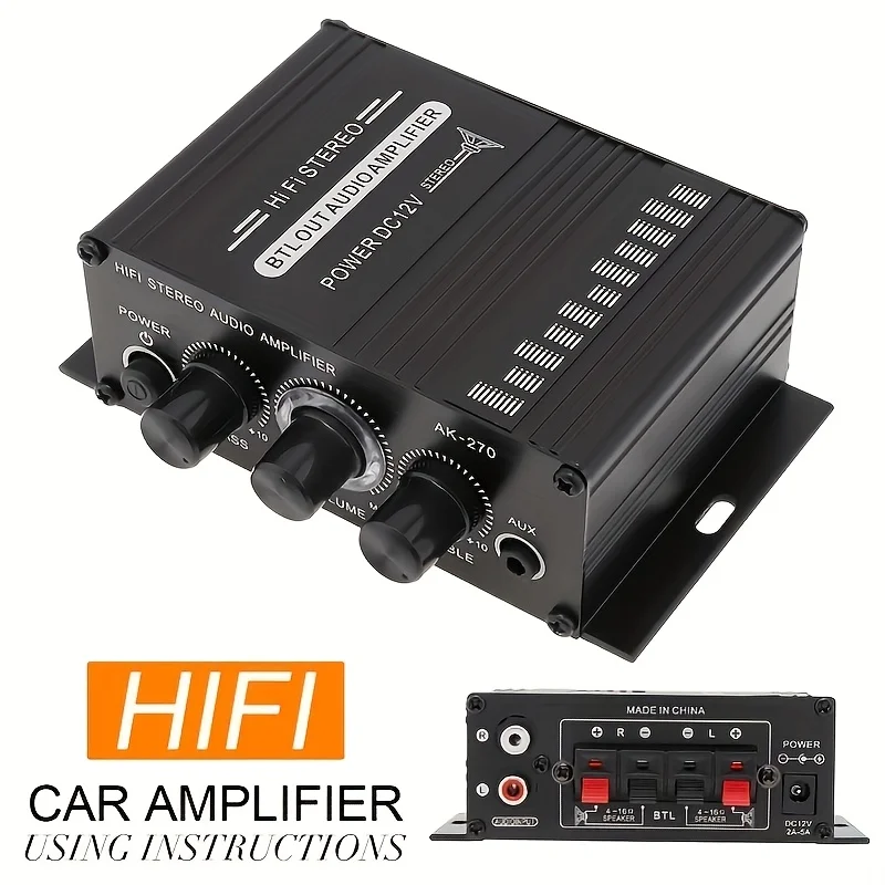 AK-270 400W Mini Güç Amplifika - Audio Home Cinema incelemesi ve fiyatı