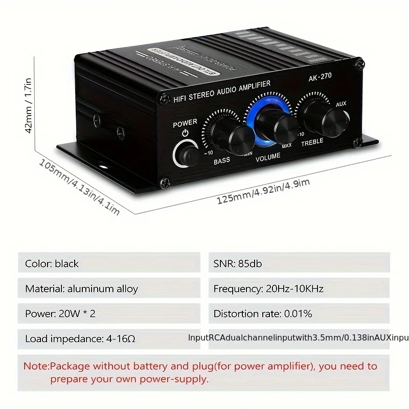 AK-270 400W Mini Güç Amplifika - Audio Home Cinema incelemesi ve fiyatı